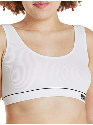 Hanes Oh So Light Women's Wireless T-Shirt Bra, Comfort Flex Fit White L 