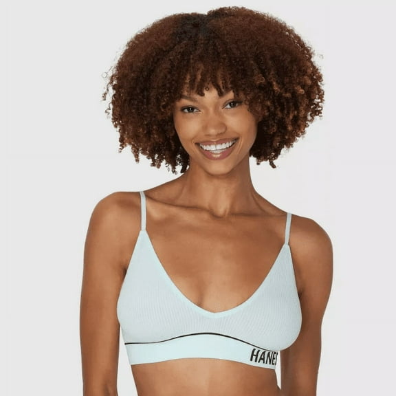 Hanes Originals Women's Ribbed Seamless Triangle Bra MHB005