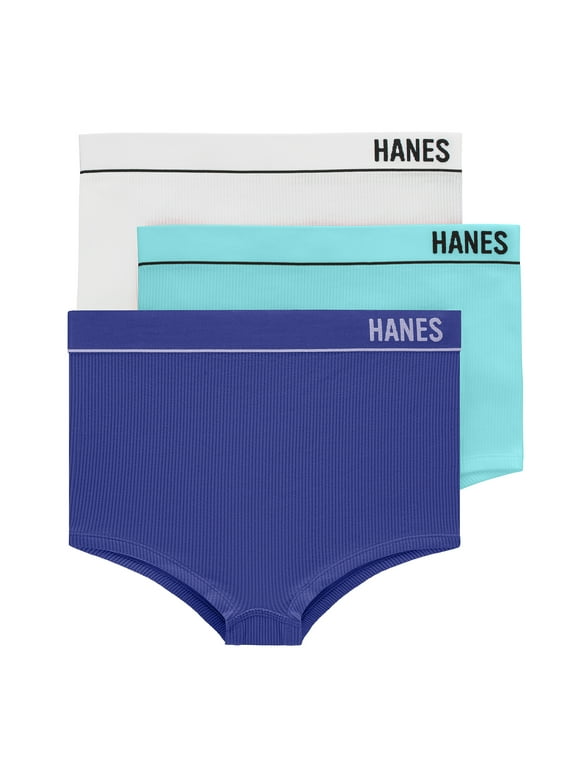Originals Women's Seamless Rib Boyfit Underwear, 3-Pack
