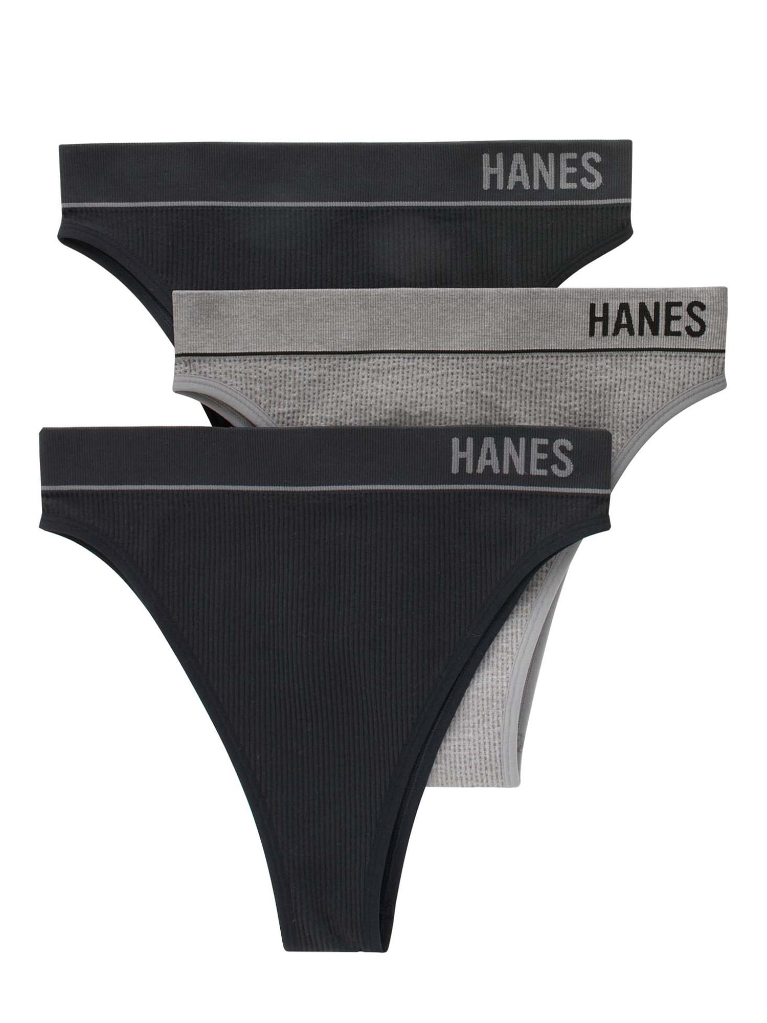 Hanes Originals Women's Seamless Rib Hi-Rise Cheeky Underwear, 3