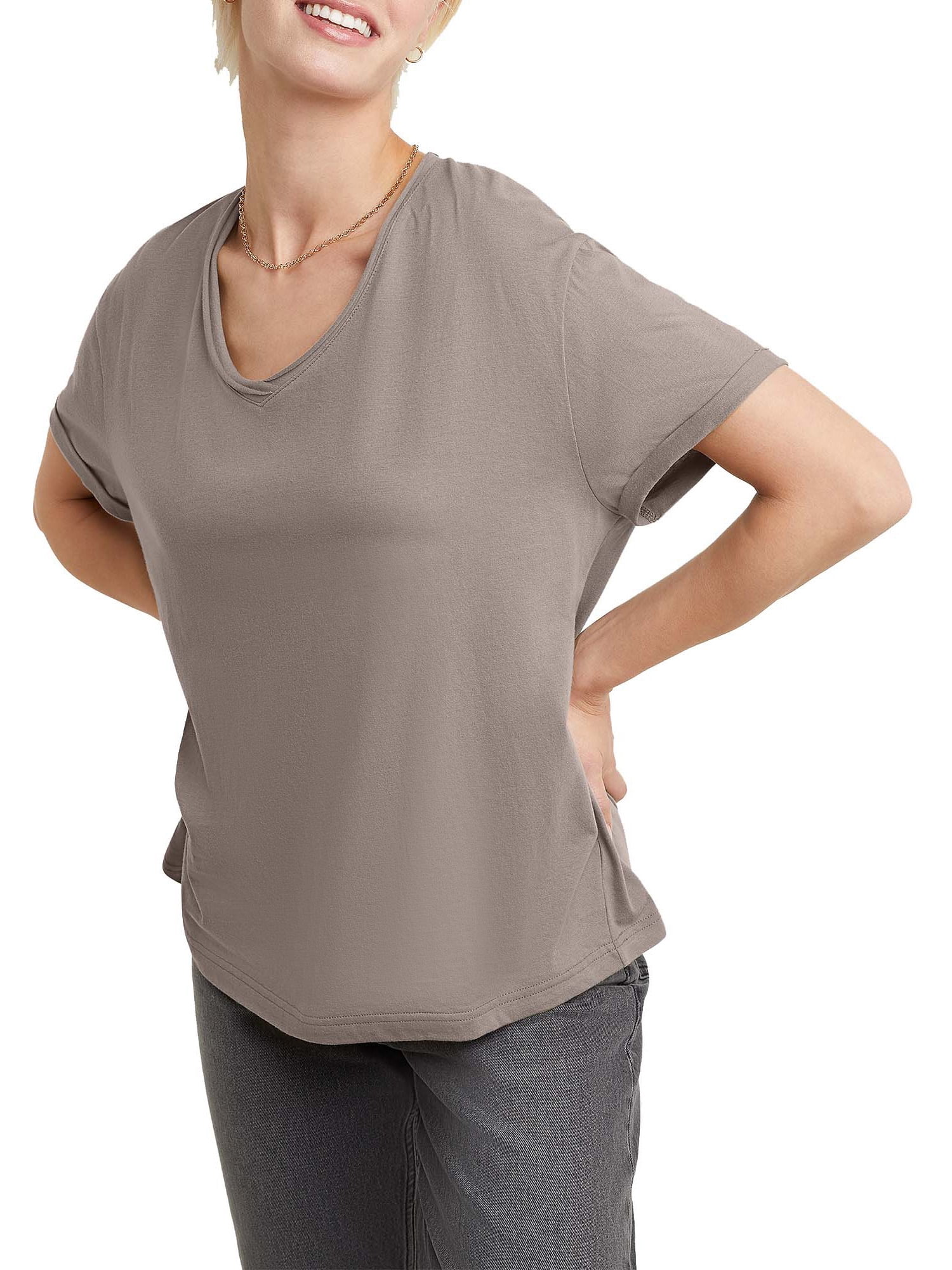 hanes slim fit v neck walmart