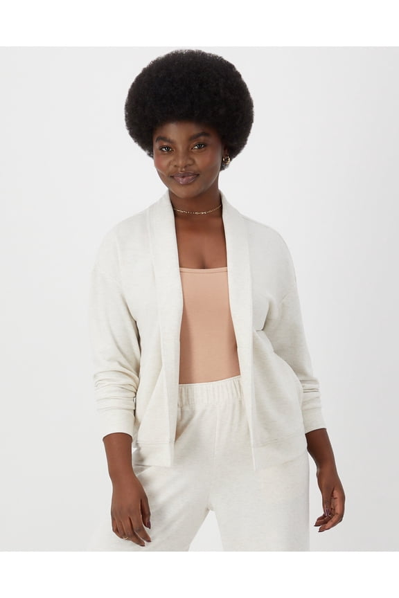 Originals Women's Soft Brushed Fleece Cardigan Wheat Heather S