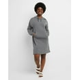 thumbnail image 1 of Hanes Originals Women's Soft Brushed Fleece Hoodie Dress Charcoal Heather XL, 1 of 6