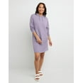 thumbnail image 1 of Hanes Originals Women's Soft Brushed Fleece Hoodie Dress Muted Iris M, 1 of 6