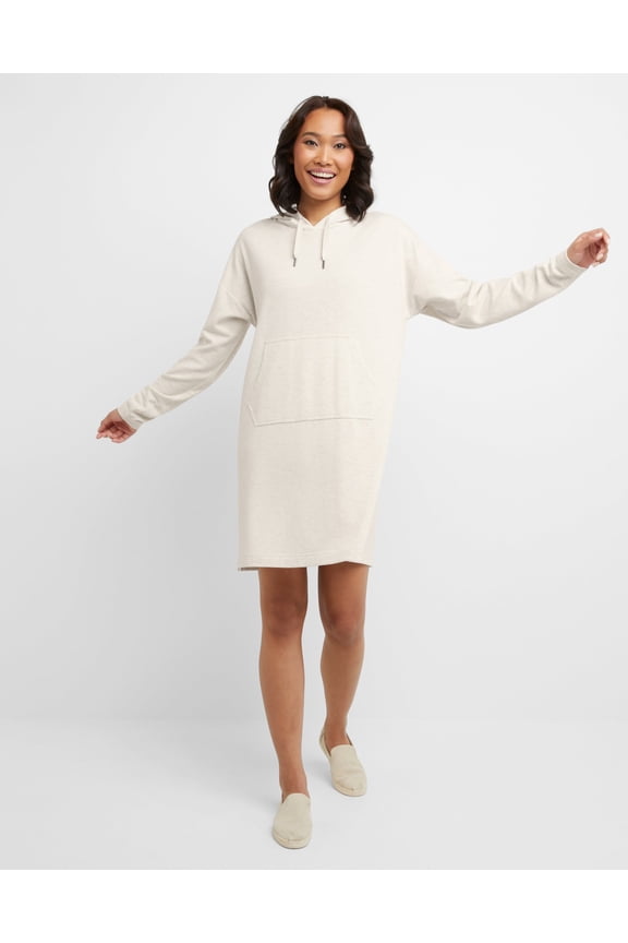 Originals Women's Soft Brushed Fleece Hoodie Dress Wheat Heather XS