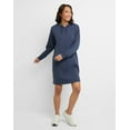 thumbnail image 1 of Hanes Originals Women's Soft Brushed Fleece Hoodie Dress Anchor Slate L, 1 of 6