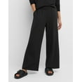 thumbnail image 1 of Hanes Originals Women's Soft Brushed Fleece Palazzo Pants, 28.5" Black M, 1 of 5