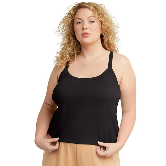 Hanes Originals Women's Soft Wash Tank (Plus Size) Black 4X