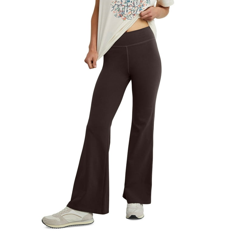 Hanes Originals Women's Stretch Jersey Flare Pants, 31