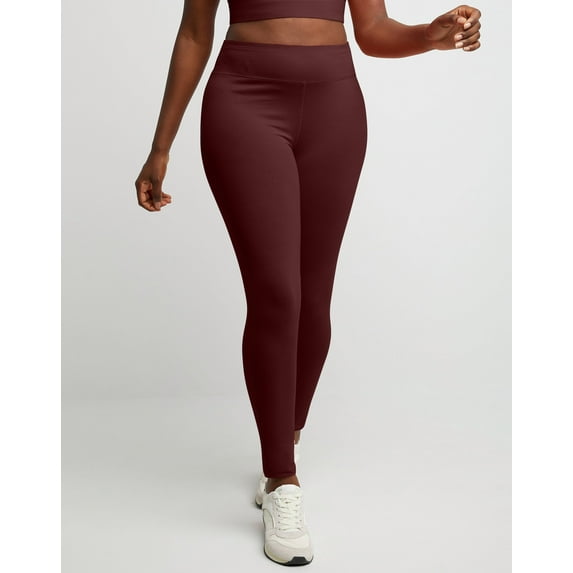 Hanes Originals Women's Stretch Jersey Hi-Rise Leggings, 27" Mulled Berry XS