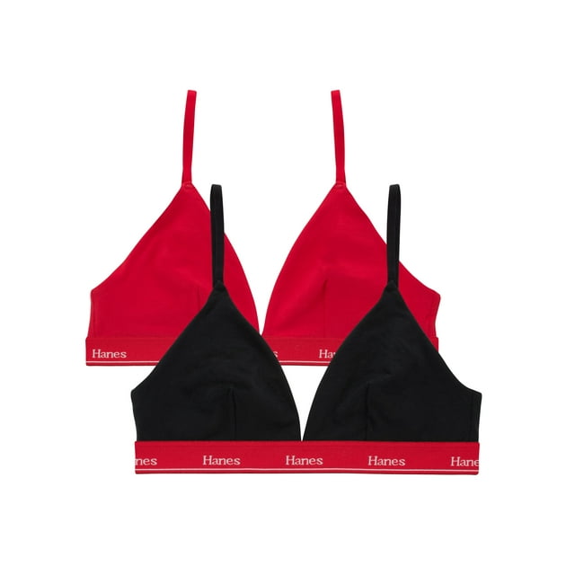 Hanes Originals Women's Stretch Triangle Bra, 2-Pack - Walmart.com