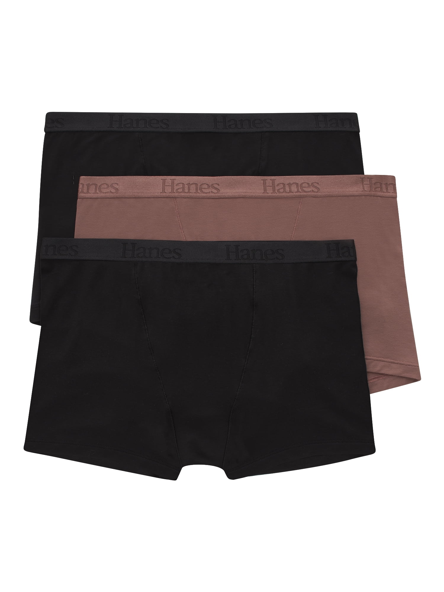 Hanes Premium Women's 4pk Comfortsoft Waistband with Cotton Mid-Thigh Boxer  Briefs - Colors May Vary, 6/M