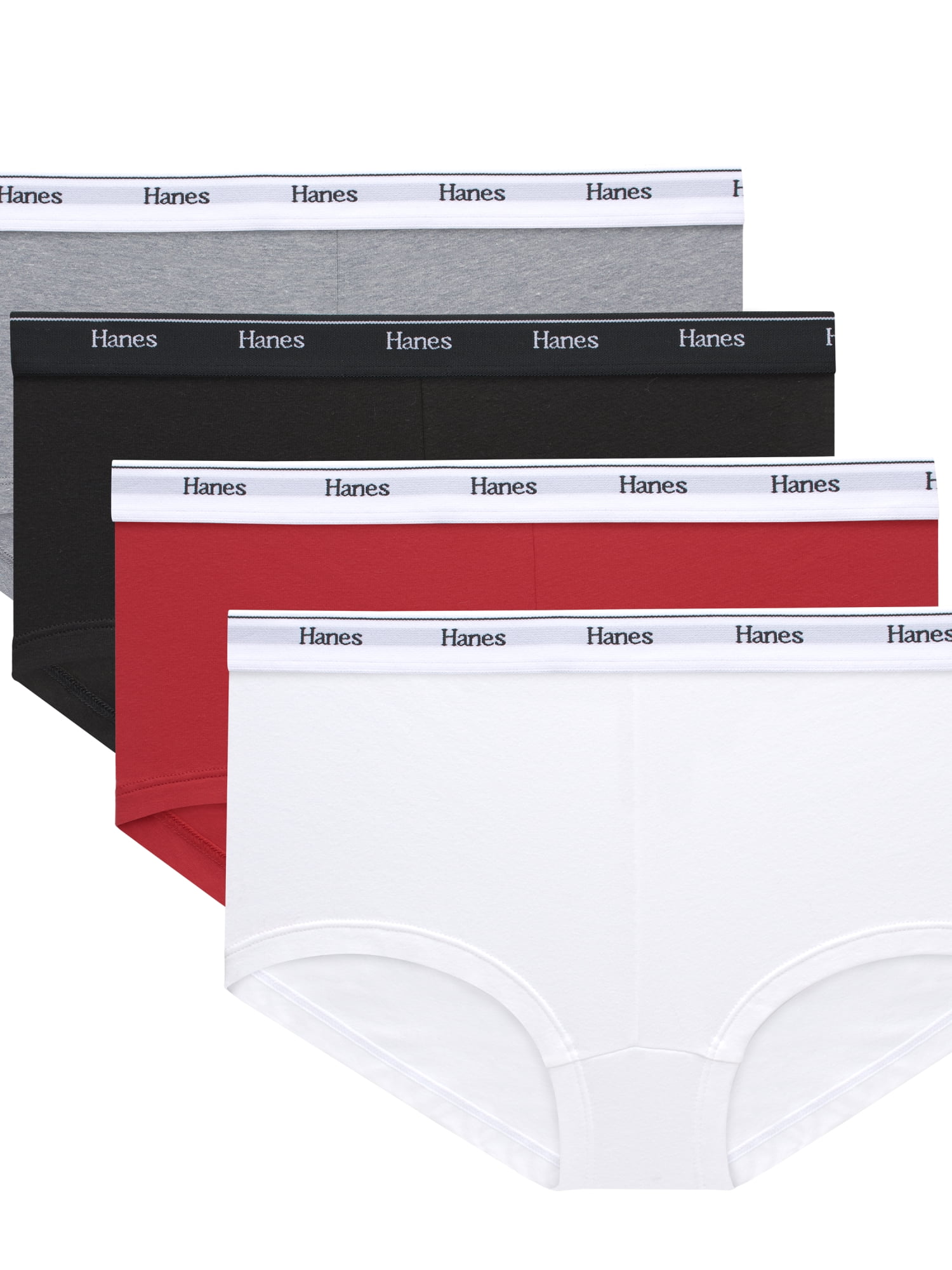 Hanes Originals Women's SuperSoft Boyshort Underwear, 4-Pack, Sizes S-XXL