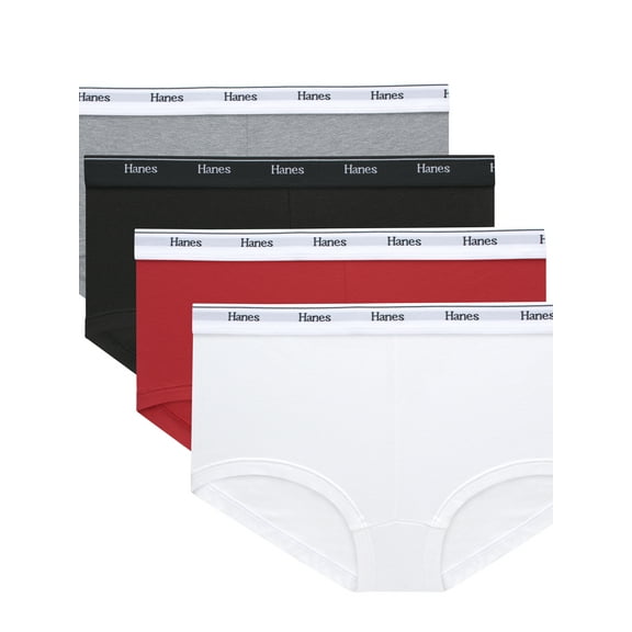 Hanes Originals Women's SuperSoft Boyshort Underwear, 4-Pack, Sizes S-XXL