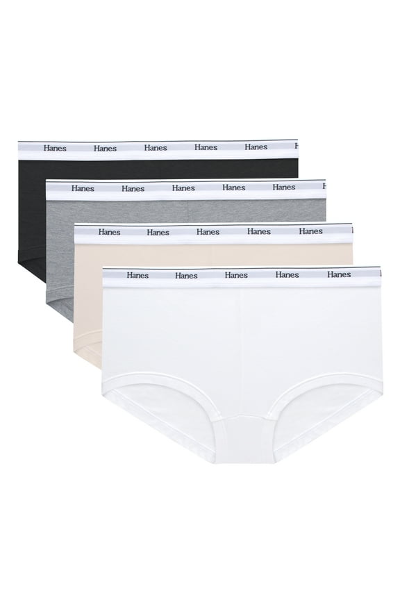 Originals Women's SuperSoft Boyshort Underwear, 4-Pack, Sizes S-XXL