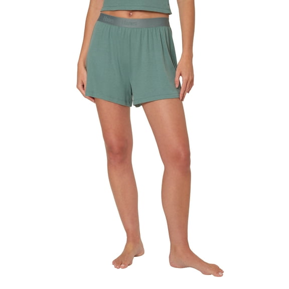 Hanes Originals Women's SuperSoft Comfywear Rib Sleep Shorts, Sizes S to 2X