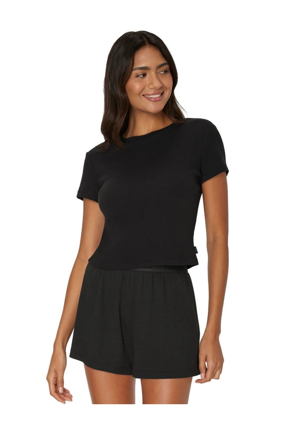 Originals Women's SuperSoft Comfywear Sleep Rib Crop Tee, Sizes S to 2X