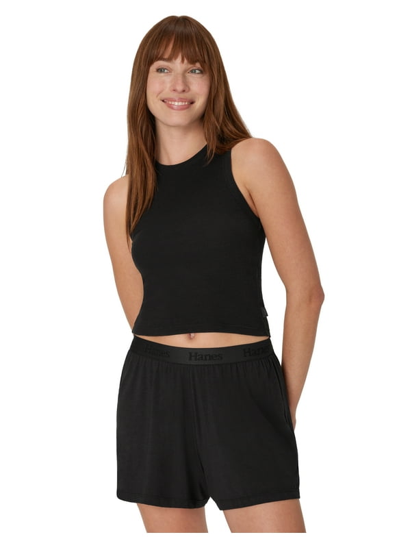Originals Women's SuperSoft Comfywear Sleep Rib Racerback Crop Tank, Sizes XS to 2X