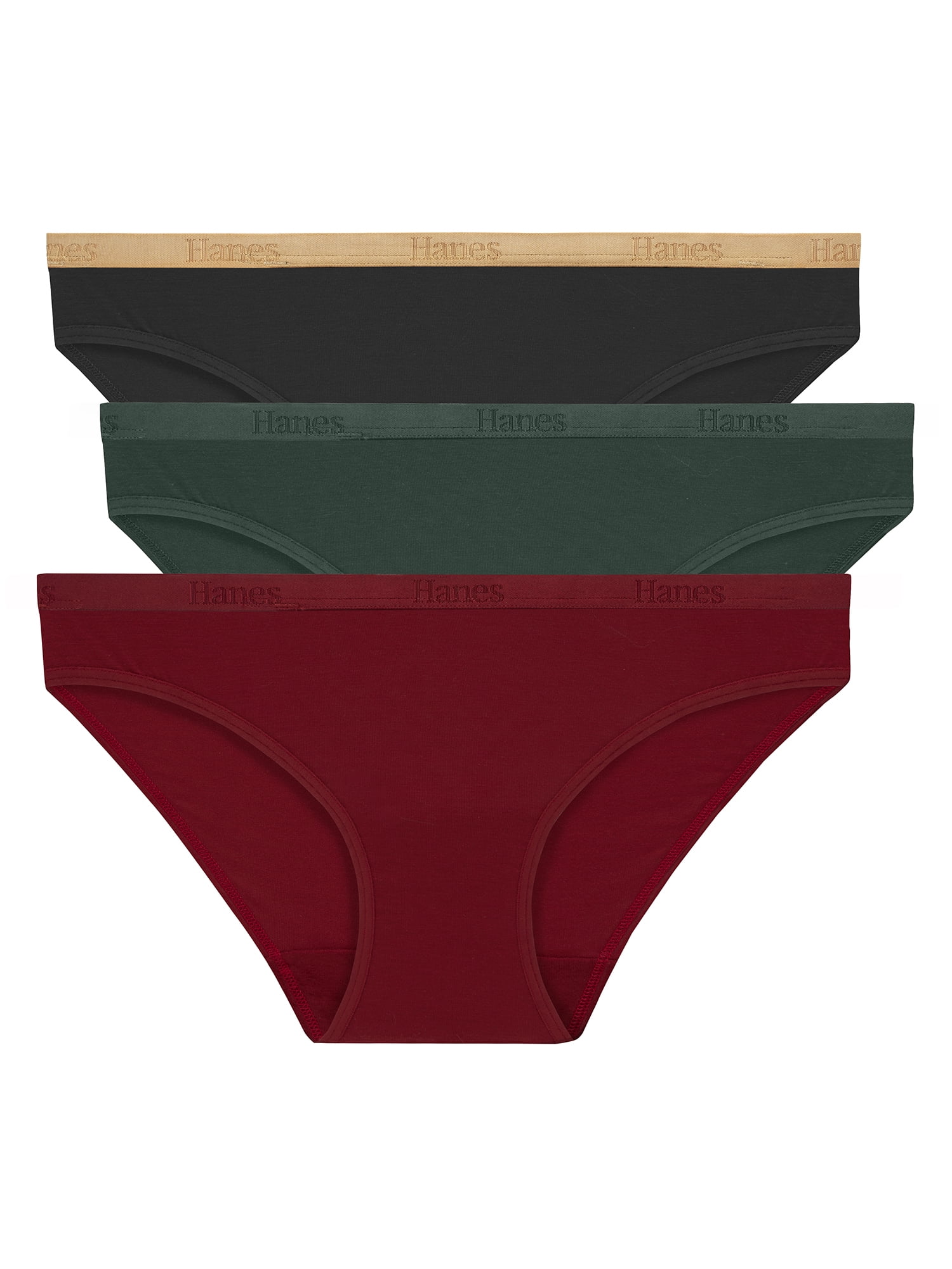 Hanes Mutandine Hipster Donna - Confezione Da 3, Assorbenti Per Mestruazioni E Perdite Post-Partum, Nero/Concrete Heather/Nero - 4