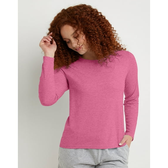 Hanes Originals Women's Tri-Blend Long-Sleeve T-Shirt Inari Heather 2XL