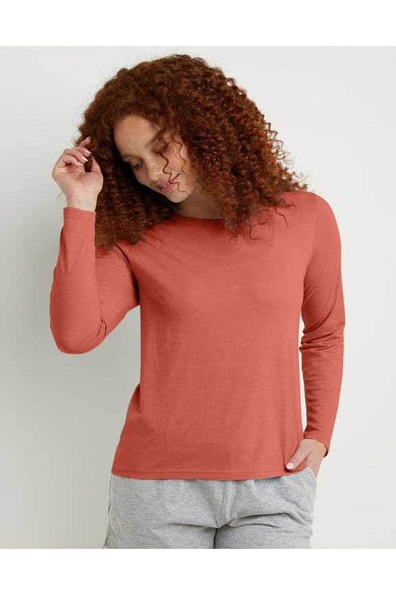 Originals Women's Tri-Blend Long-Sleeve T-Shirt Red River Clay Heather S