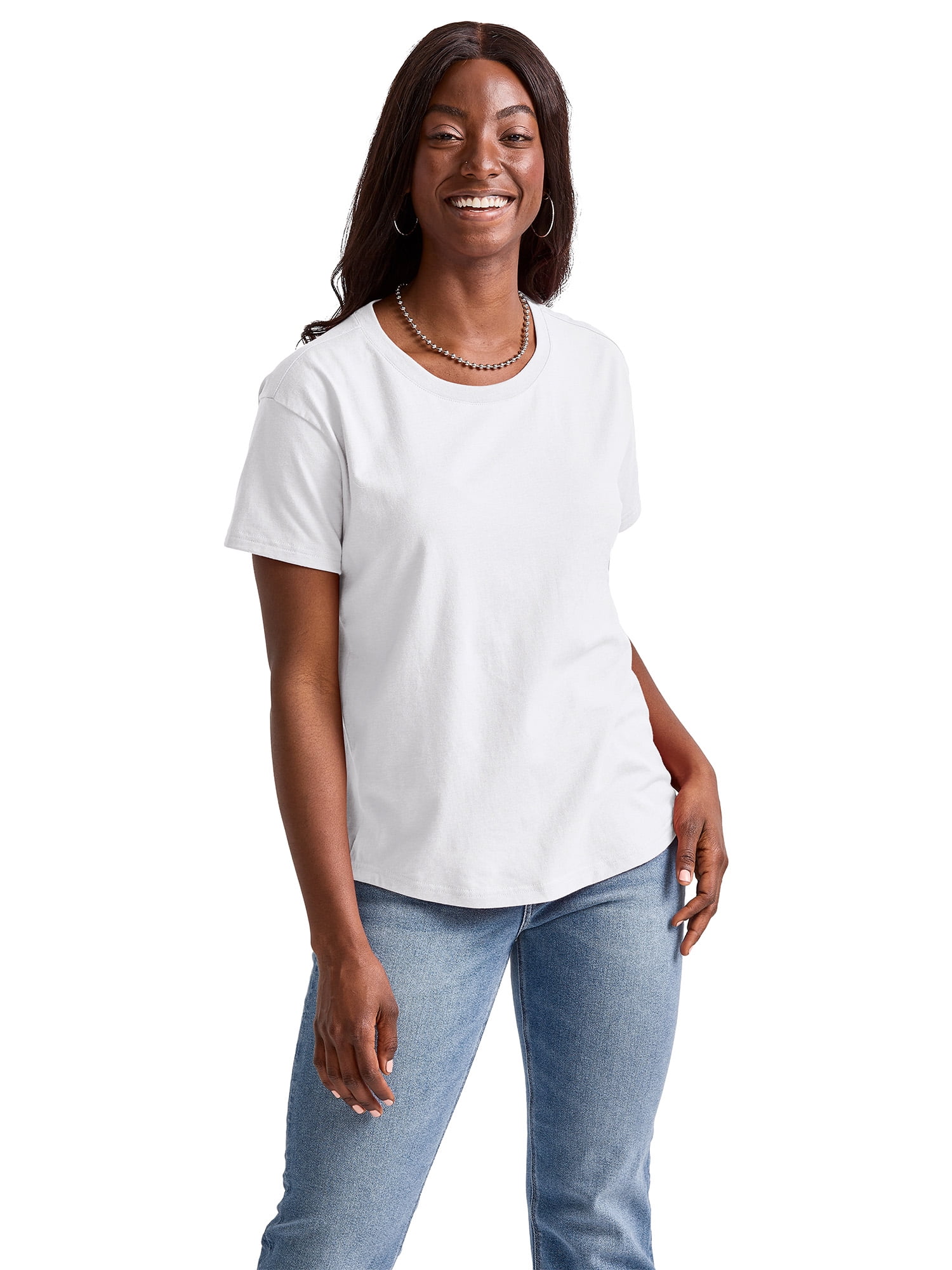 Hanes Originals Women's Tri-Blend Short Sleeve Relaxed T-Shirt ...