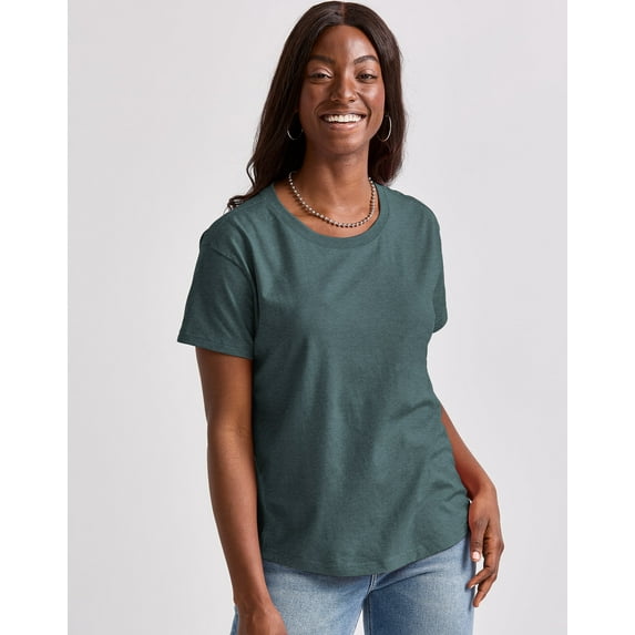 Hanes Originals Women's Tri-Blend T-Shirt, Relaxed Fit Cactus Heather XS