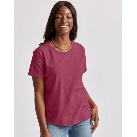 Hanes Originals Women's Tri-Blend T-Shirt, Relaxed Fit Inari Heather XS