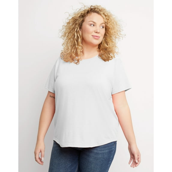 Hanes Short Sleeve T-Shirt Plus Size Women's Relaxed Fit Crewneck Tri-Blend Originals Flattering 2x-4x