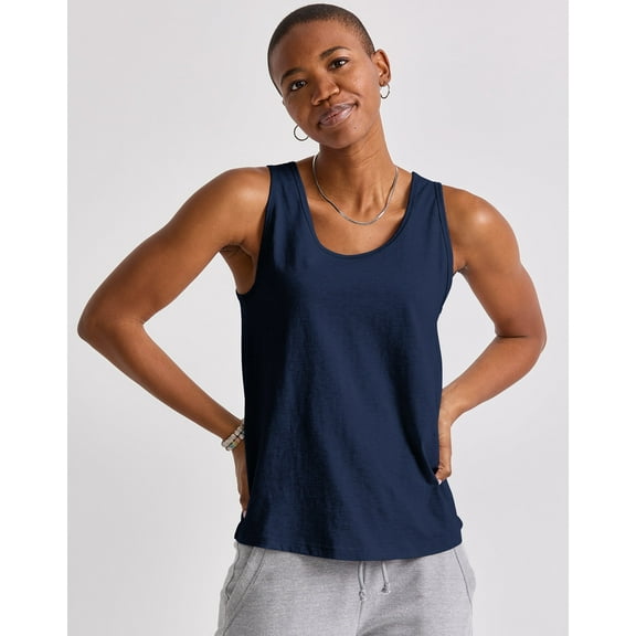 Hanes Originals Women's Tri-Blend Tank Athletic Navy Heather XS