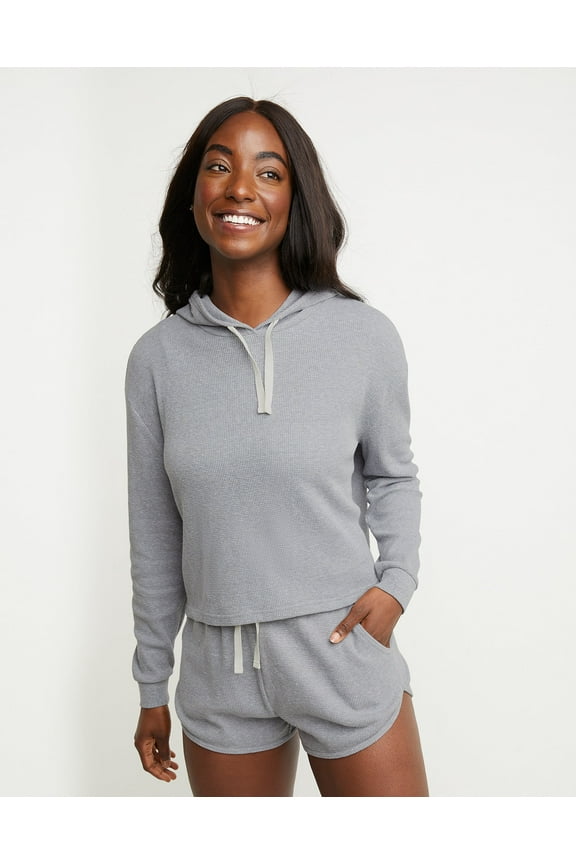 Originals Women's Waffle Hoodie Concrete Marled Heather XL