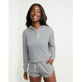 thumbnail image 1 of Hanes Originals Women's Waffle Hoodie Concrete Marled Heather XS, 1 of 7
