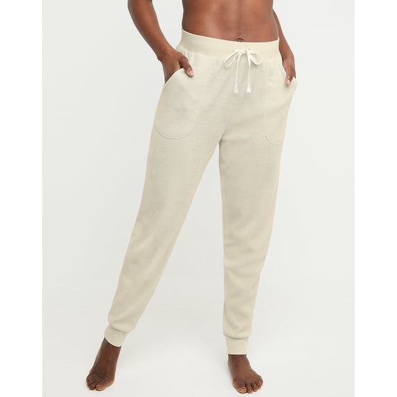 Hanes Originals Women's Waffle Knit Lounge Joggers, 30" Natural M