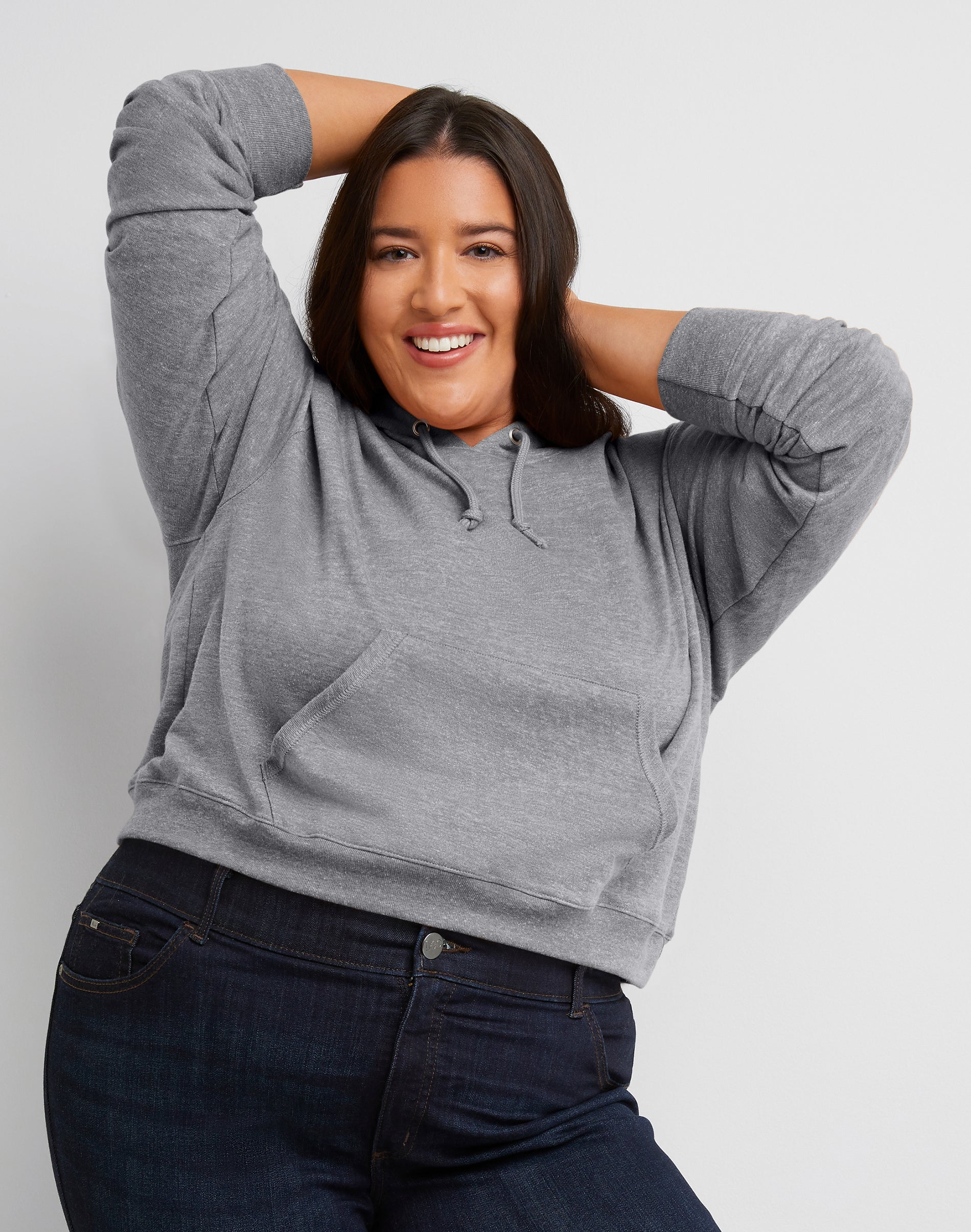Hoodie Fille Coupé En French Terry Bleu Aqua - Taille XL (7-16 Ans) - Avec Finitions Contrastées