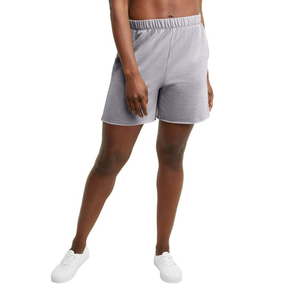 Hanes Originals Womens French Terry Raw Edge Shorts, 5" Inseam, Sizes XS-XXL