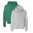 thumbnail image 1 of Hanes P170 Mens EcoSmart Hooded Sweatshirt 2XL 1 Kelly  1 Light Steel Pack of 1, 1 of 1
