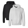 thumbnail image 1 of Hanes P170 Mens EcoSmart Hooded Sweatshirt Medium 1 Black  1 White Pack of 1, 1 of 1