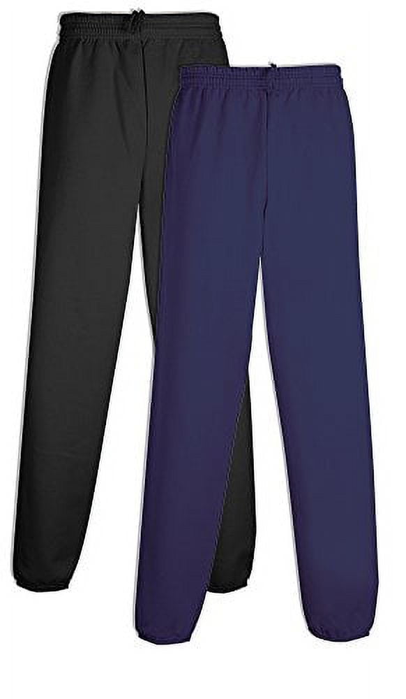 Hanes P650 Men's EcoSmart Fleece Sweatpant XLarge 1 Black 1 Navy Pack of 1