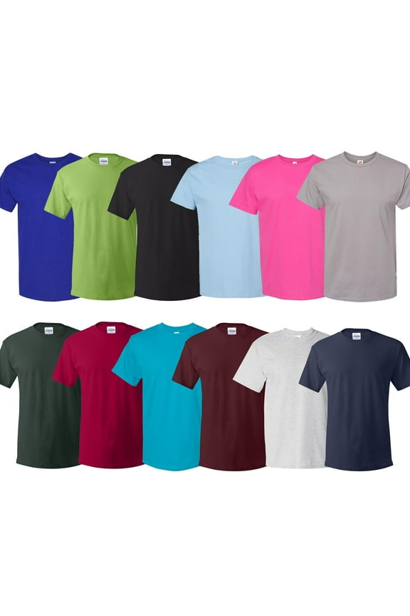 - Pack of 12 | Essential Women’s T-Shirt| Bulk Mix Crew Neck Tees | Short Sleeve Shirts | 100% Cotton, 5 oz | Size: XL