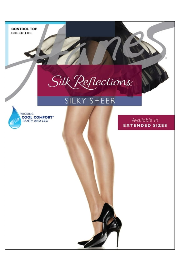 Pantyhose Silk Reflections Sheer Toe Control Top Cool Comfort style 717