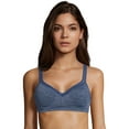 thumbnail image 1 of Hanes Perfect Coverage Women's Wireless Bra, ComfortFlex Fit In The Navy Heather 3XL, 1 of 4