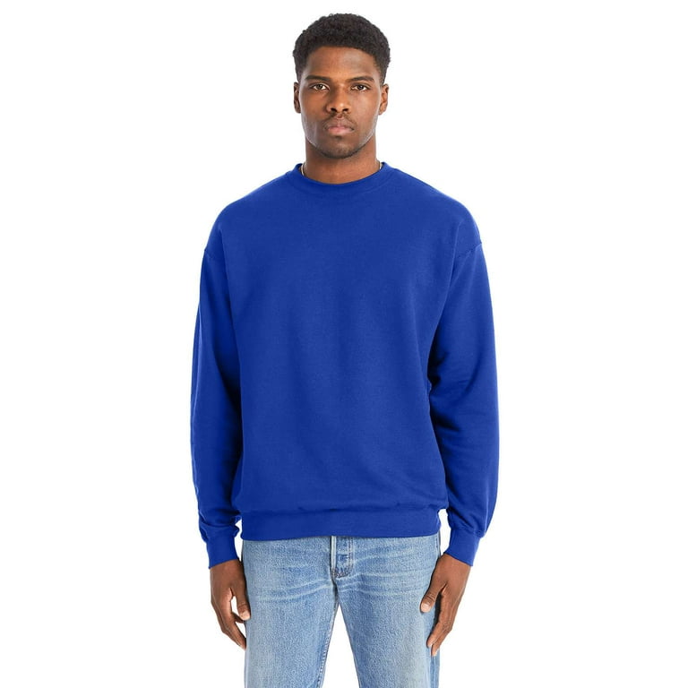 Hanes RS160 - Adult Perfect Sweats Crewneck Sweatshirt, Deep Royal, XL Hanes RS160 - Adult Perfect Sweats Crewneck Sweatshirt, Deep Royal, XL