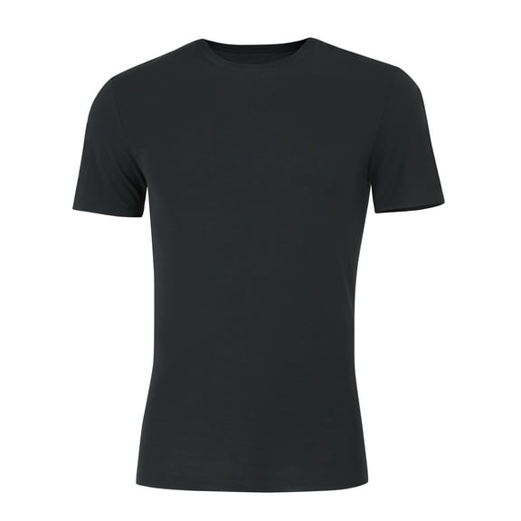 Hanes Perfect Flex Men's Tee, Black Crewneck Undershirt, 1-Pack S