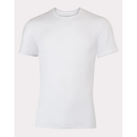 Hanes Perfect Flex Men's Tee, White Crewneck Undershirt, 1-Pack S