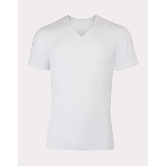 Hanes Perfect Flex Men's Tee, White V-Neck Undershirt, 1-Pack 2XL