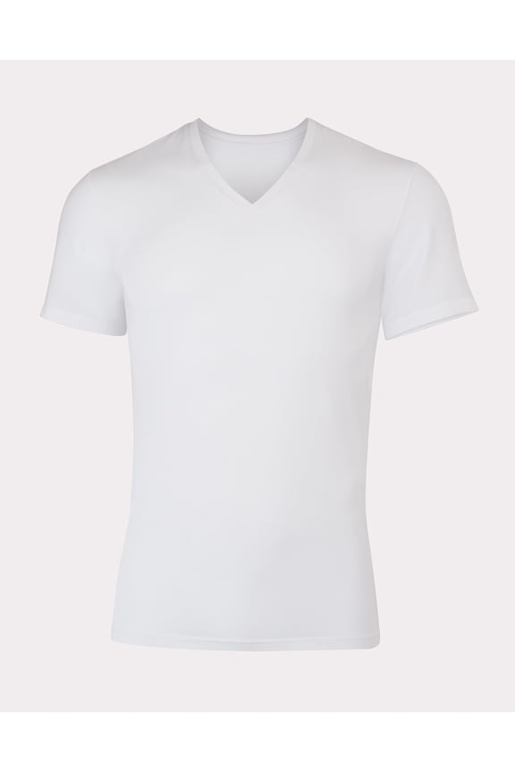Perfect Flex Men's Tee, White V-Neck Undershirt, 1-Pack S