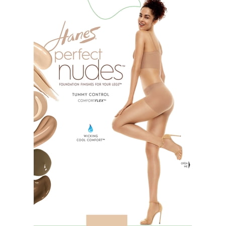 Hanes Perfect Nudes™ Run Resistant Tummy Control Girl Short Hosiery Transparent/Nude 1 M