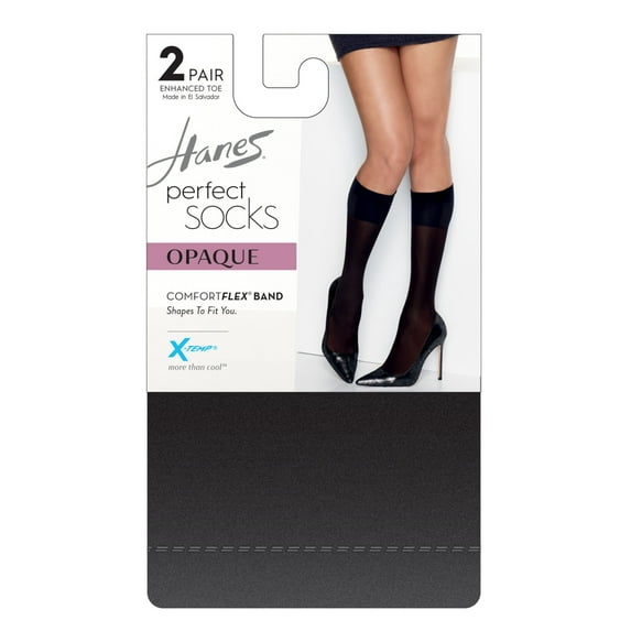 Hanes Perfect X-Temp Opaque Trouser Socks 2-Pack