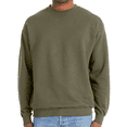 thumbnail image 1 of Hanes Perfect Sweats Crewneck Sweatshirt, Men's Long Sleeve Pullover Fleece, Fatigue Green, 3XL, 1 of 5