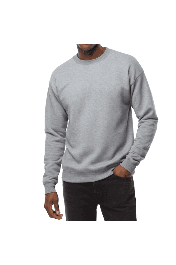 Perfect Sweats Crewneck Sweatshirt, Men's Long Sleeve Pullover Fleece, Light Steel, XL